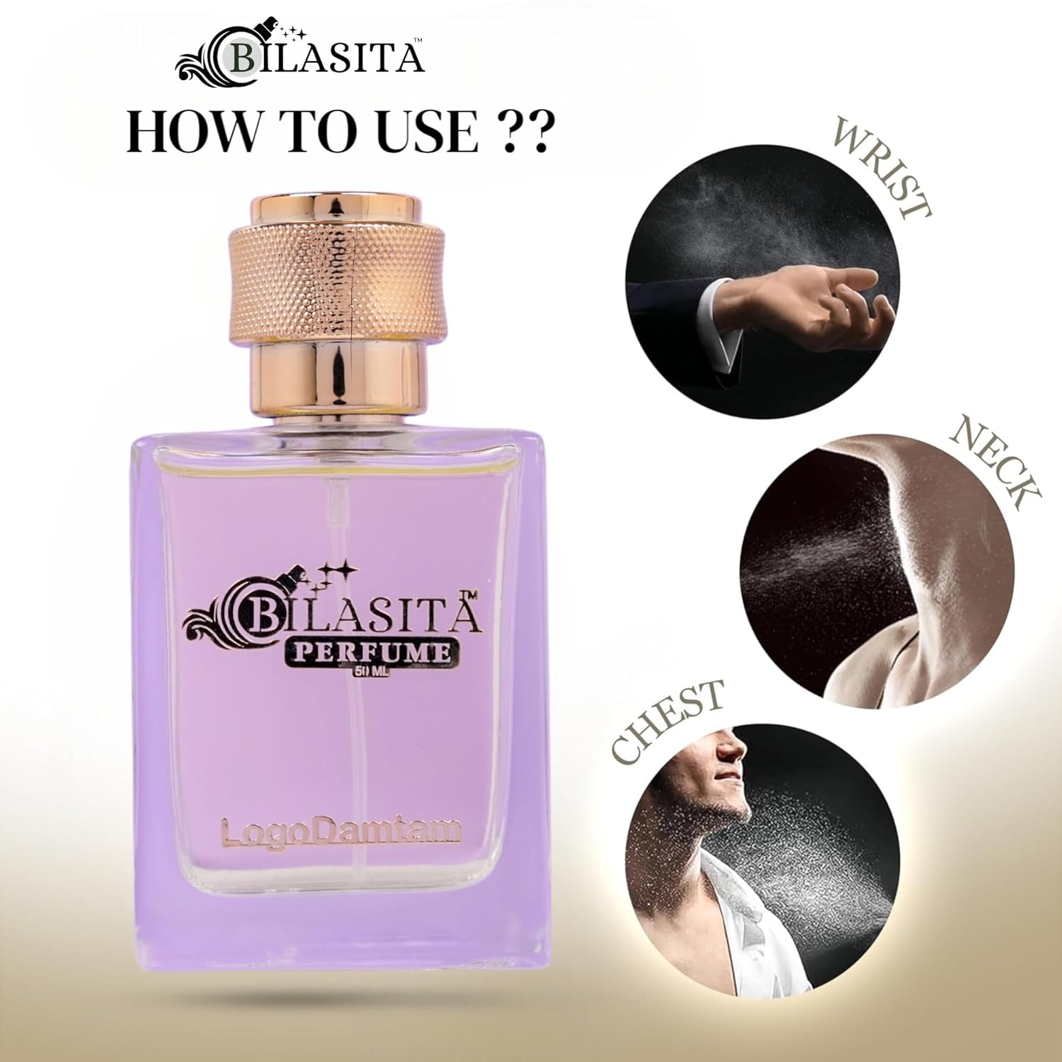 LogoDamtam Luxury Perfume with 30% French Fragrance Oil | Eau de Parfum for Men & Women | Long Lasting Elegant Fragrance | 50ml EDP